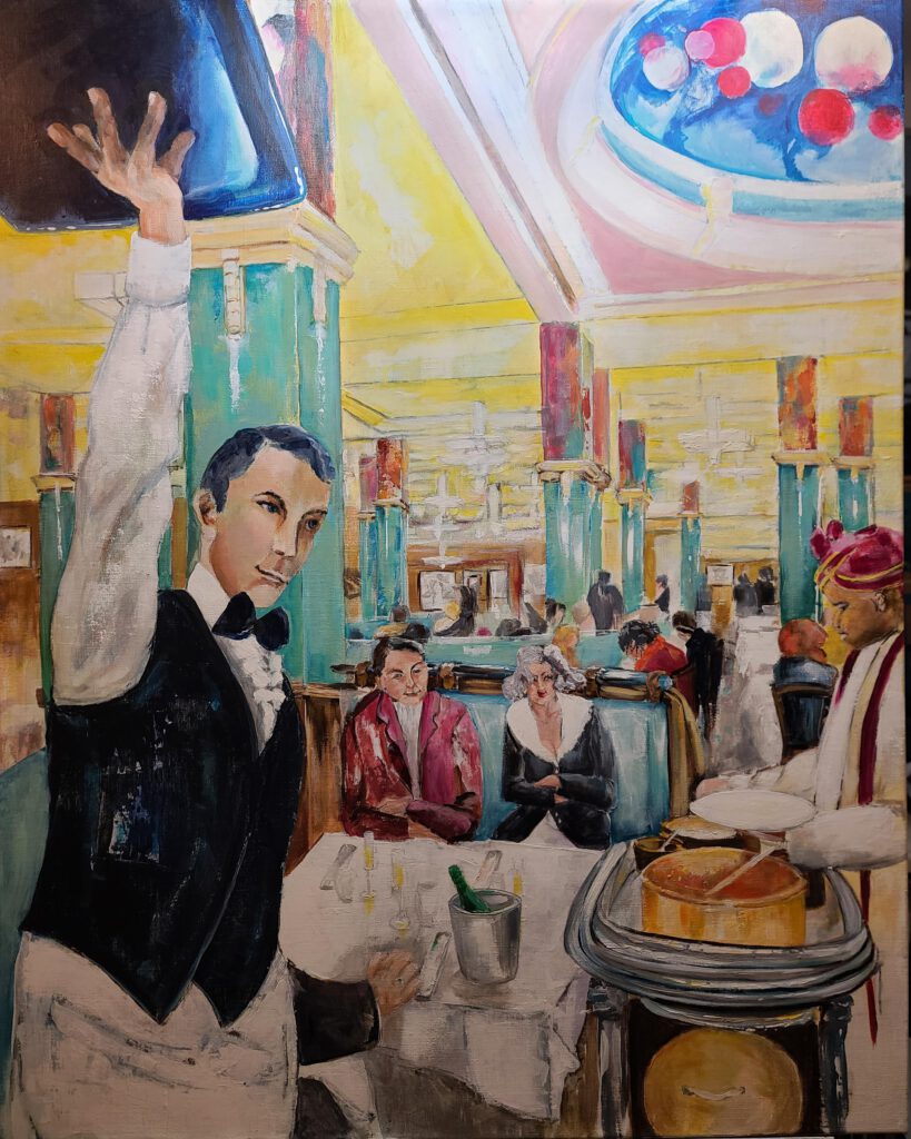 La Coupole Montparnasse, Brasserie Paris, artiste peintre Nadia Charpentier